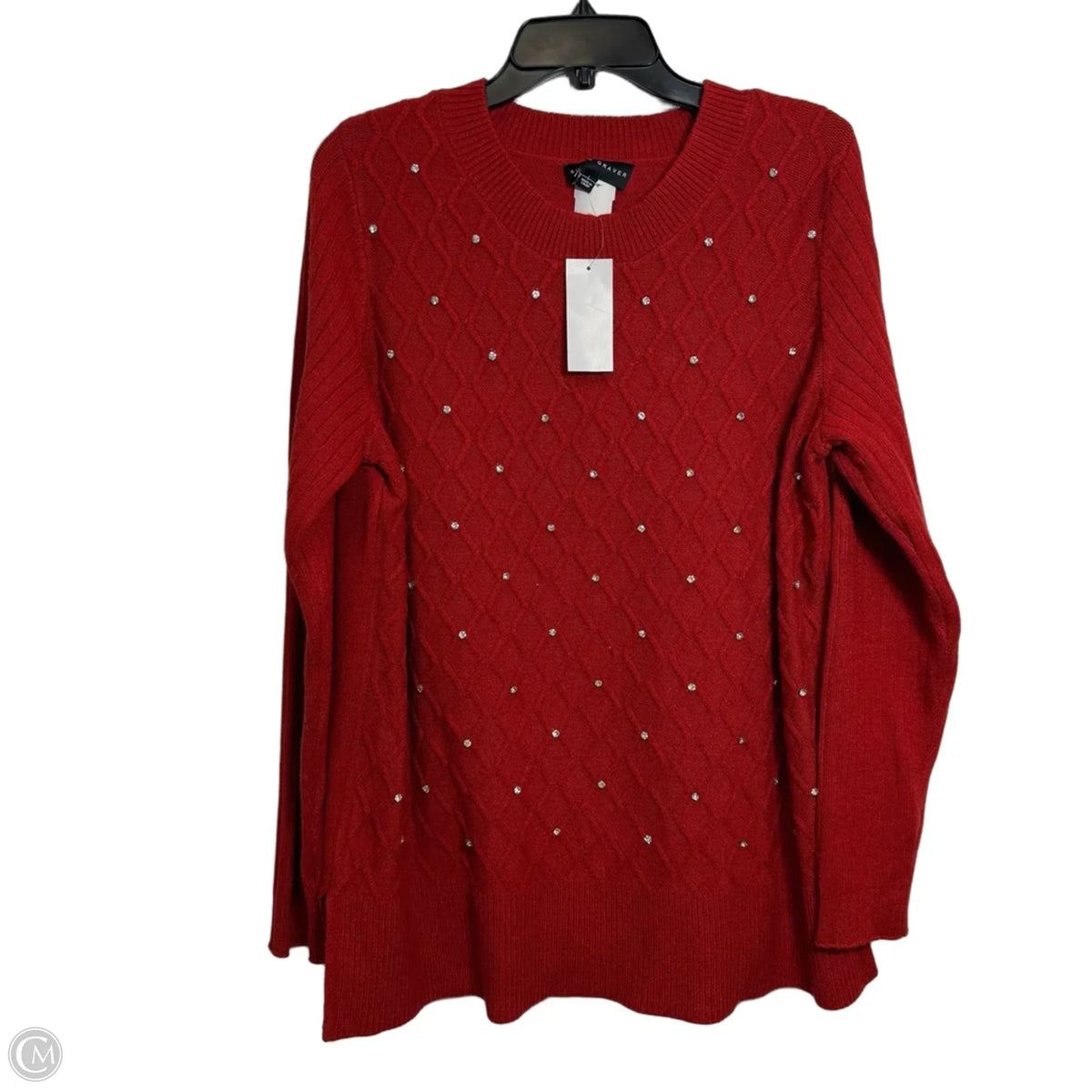Sweater By Susan Graver In Red, Size: L
