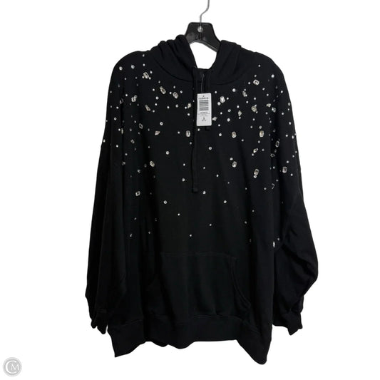 Sweatshirt Hoodie By Torrid In Black, Size: 3x