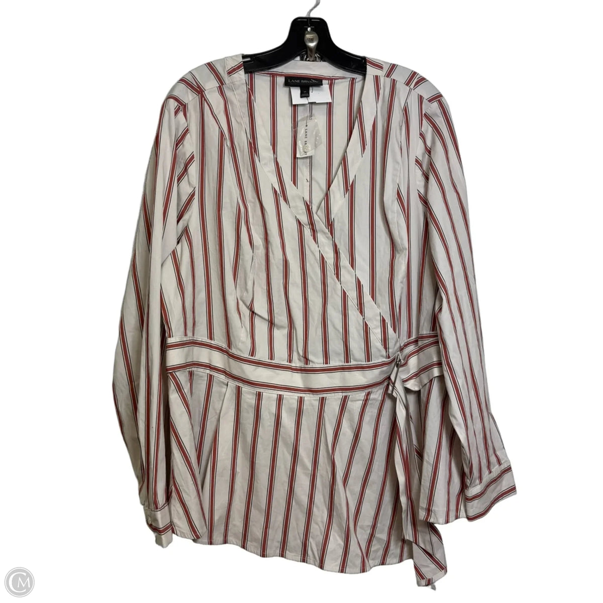 Top Long Sleeve By Lane Bryant In Striped Pattern, Size: 1x