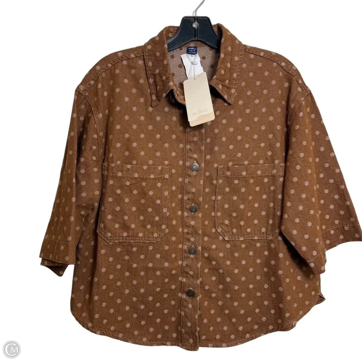 Top 3/4 Sleeve By Clothes Mentor In Polkadot Pattern, Size: Xs