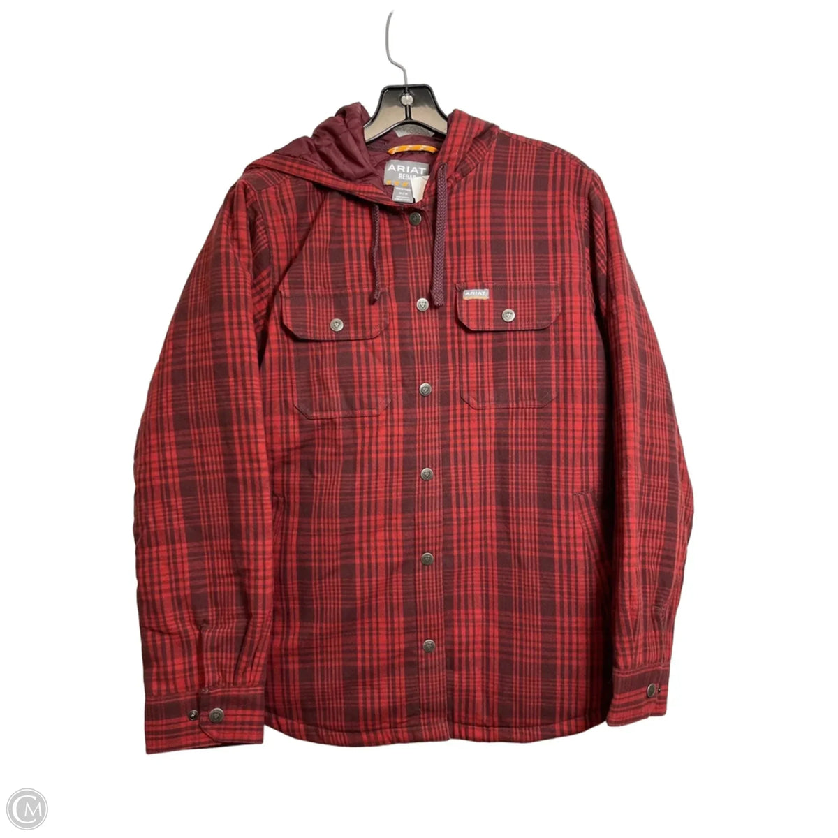 Jacket By Ariat In Plaid Pattern, Size: M