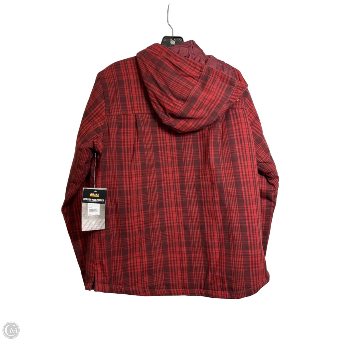 Jacket By Ariat In Plaid Pattern, Size: M
