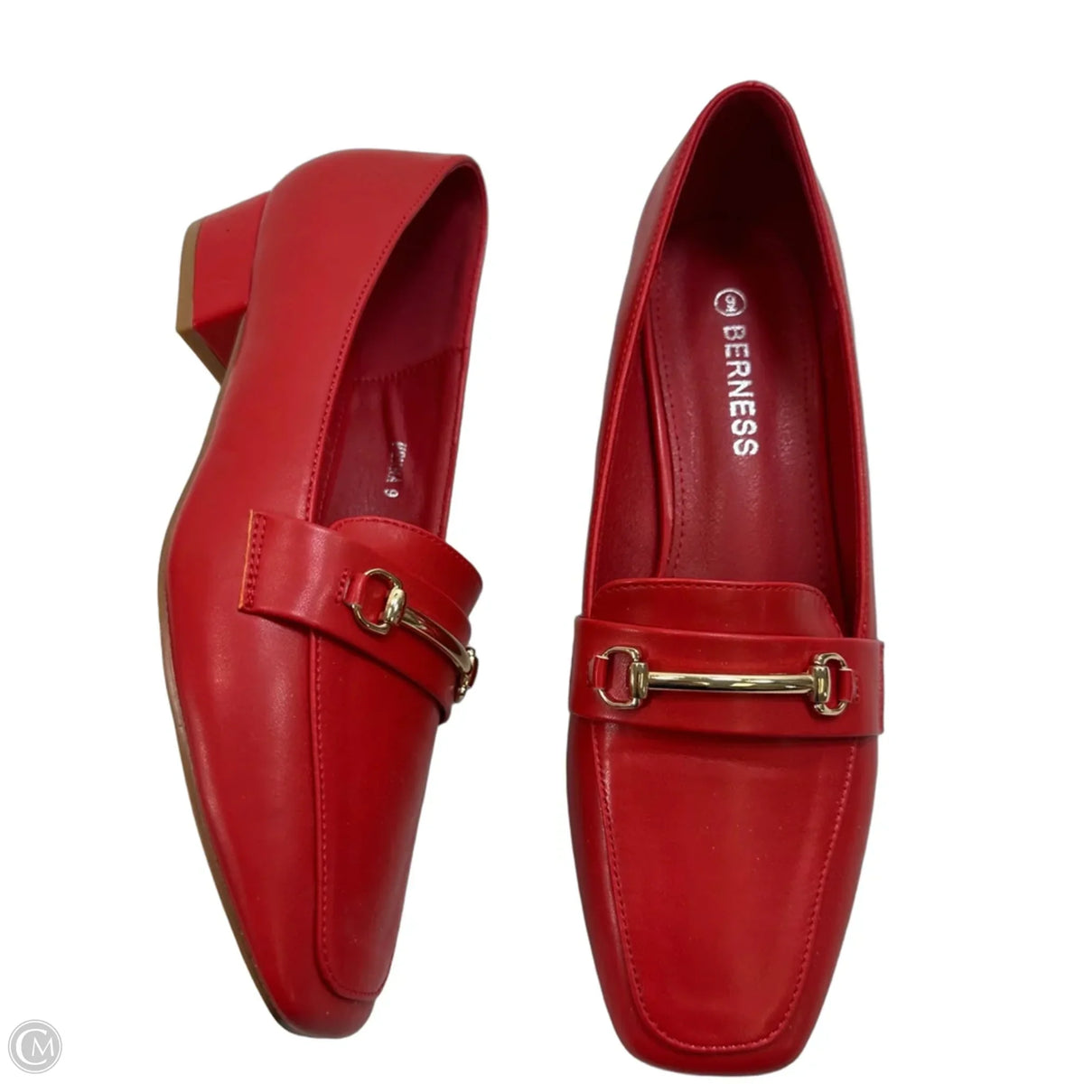 Shoes Heels Block By Berness In Red, Size: 9