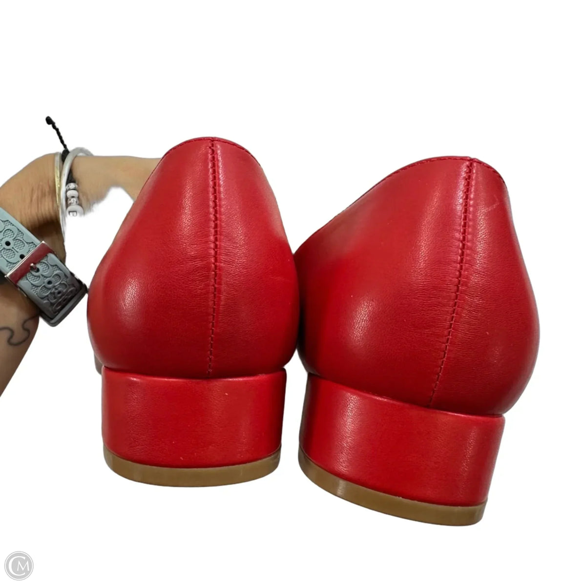 Shoes Heels Block By Berness In Red, Size: 9