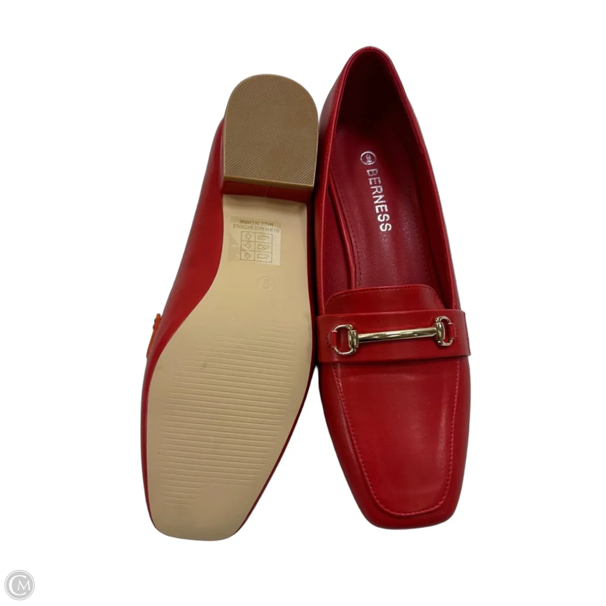 Shoes Heels Block By Berness In Red, Size: 9