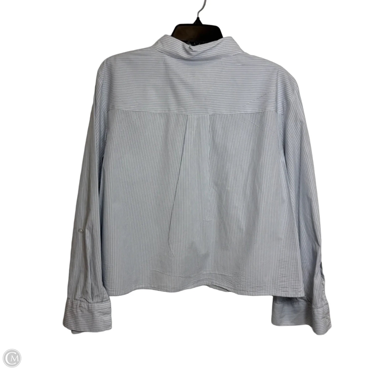 Top Long Sleeve By Evereve In Striped Pattern, Size: L
