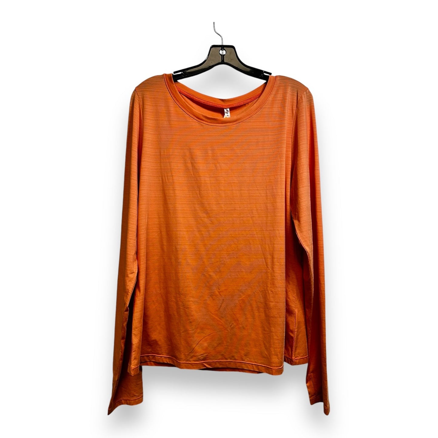 Athletic Top Long Sleeve Collar By Fabletics In Orange, Size: Xxl