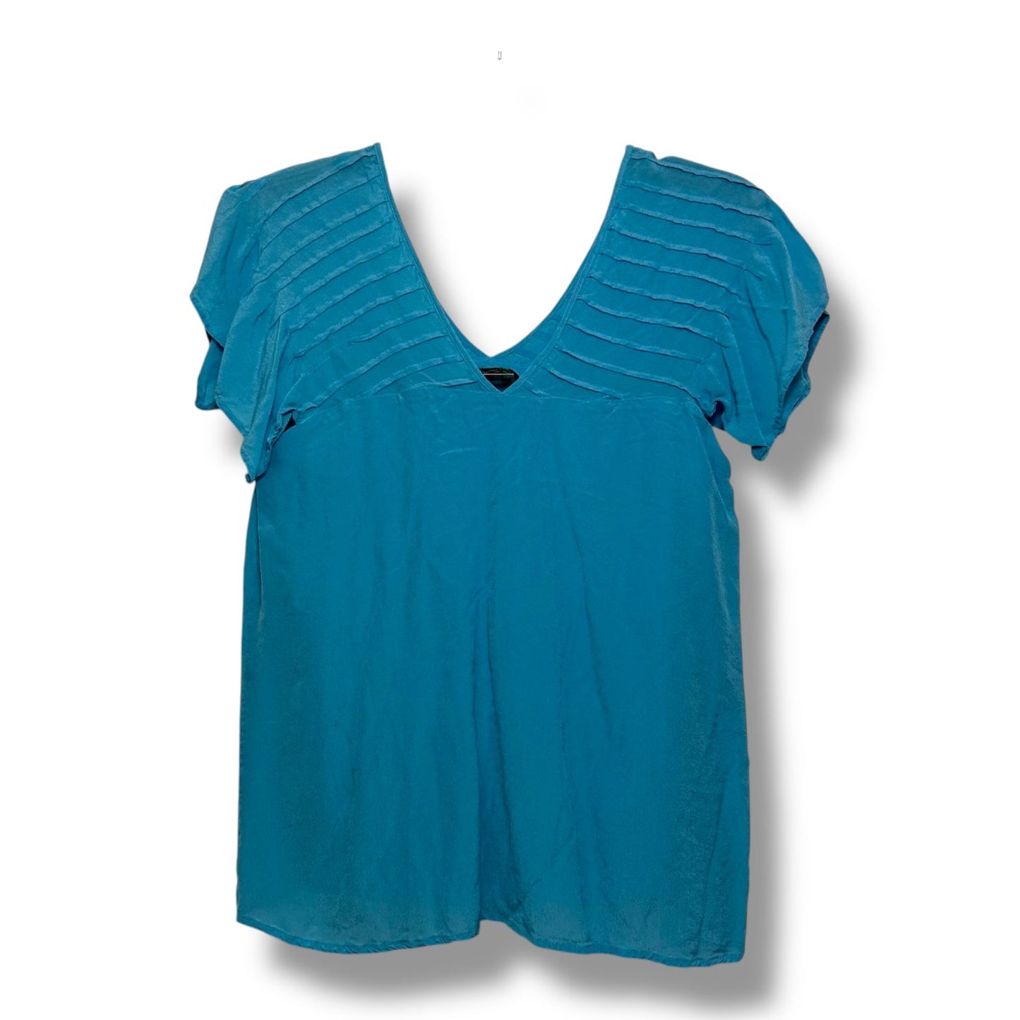 Top Short Sleeve By Massimo Dutti In Blue, Size: S