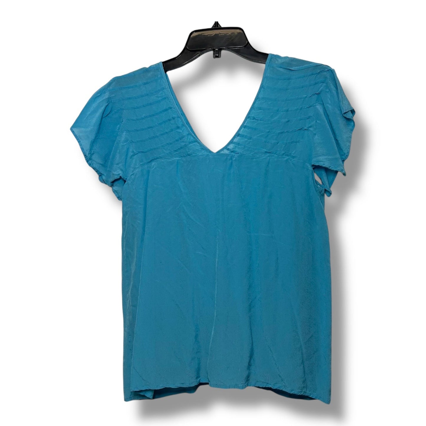 Top Short Sleeve By Massimo Dutti In Blue, Size: S