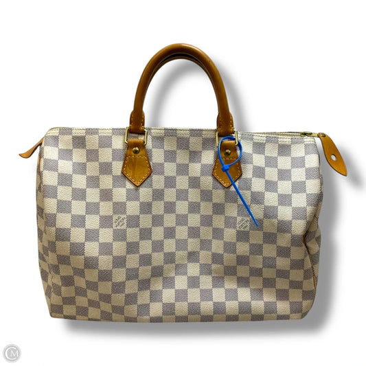 Speedy 35 Handbag Luxury Designer By Louis Vuitton, Size: Large