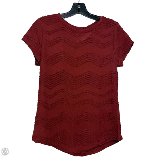 Top Short Sleeve By Simply Vera In Bronze, Size: S