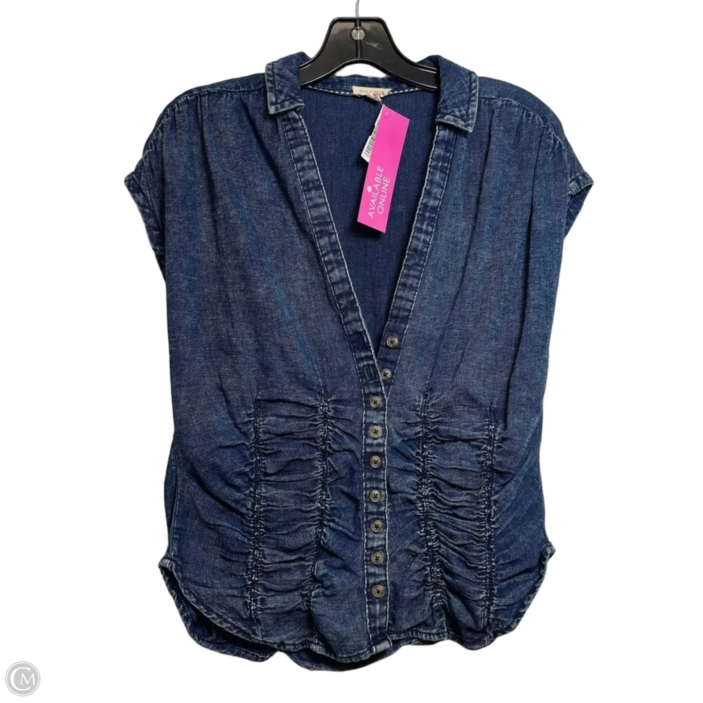 Top Short Sleeve By Pilcro In Blue, Size: S