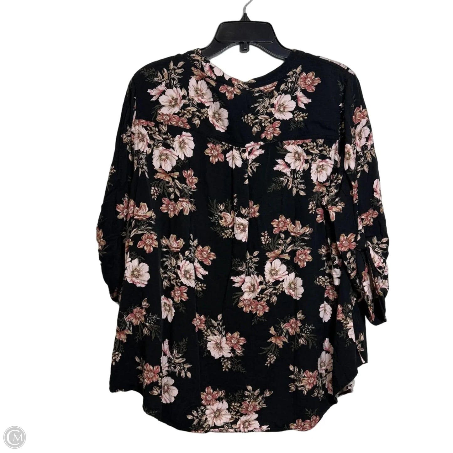 Top 3/4 Sleeve By Torrid In Black, Size: 2x