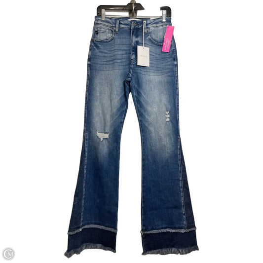 Jeans Flared By Kancan In Blue Denim, Size: 8