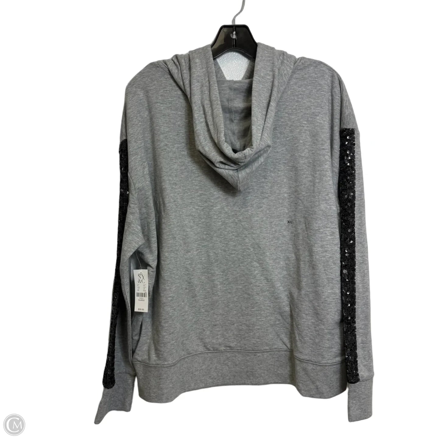 Top Long Sleeve By Soho Apparel In Grey, Size: Xl