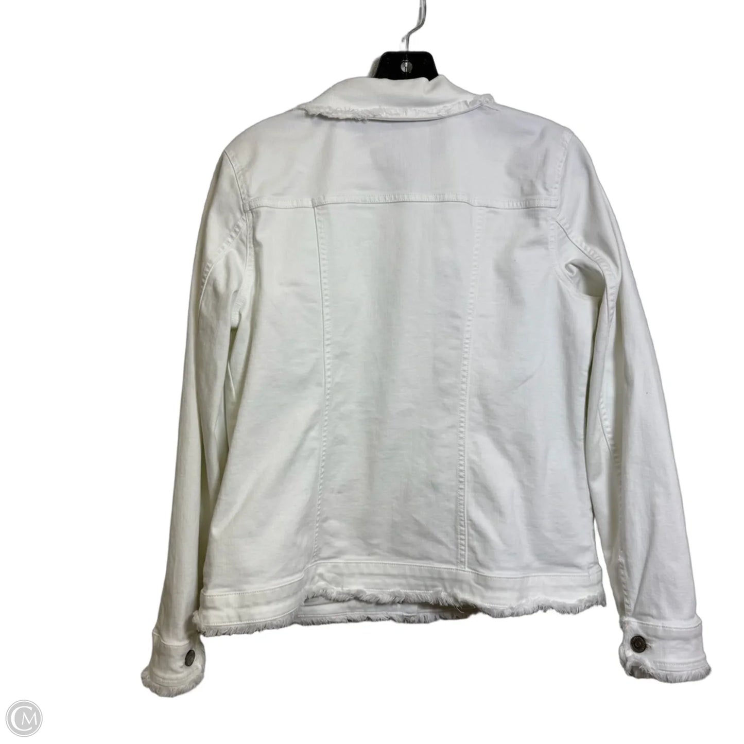 Jacket Denim By Susan Graver In White, Size: M