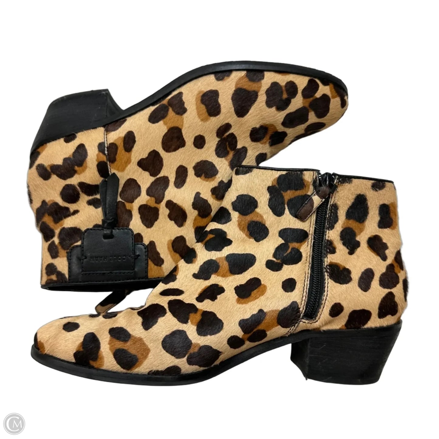Boots Ankle Heels By Cole-haan In Animal Print, Size: 9.5