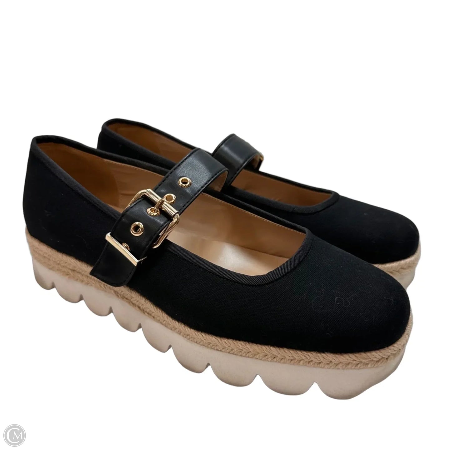 Shoes Flats By Clothes Mentor In Black, Size: 9.5