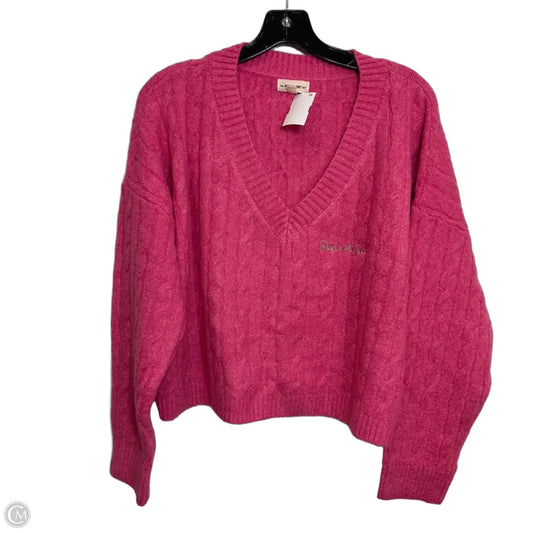 Cropped Sweater By Ee Some In Pink, Size: L