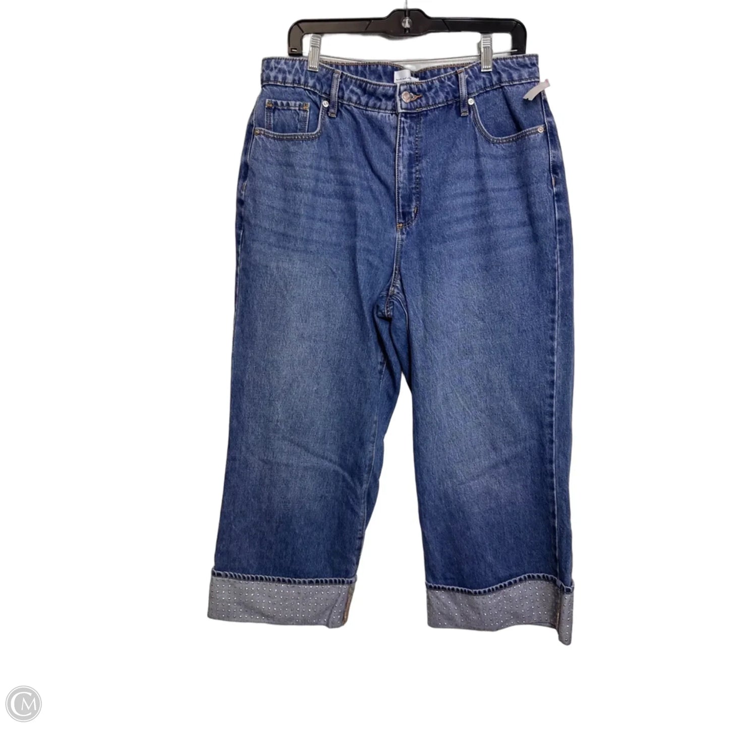 Jeans Wide Leg By Loft In Blue Denim, Size: 12
