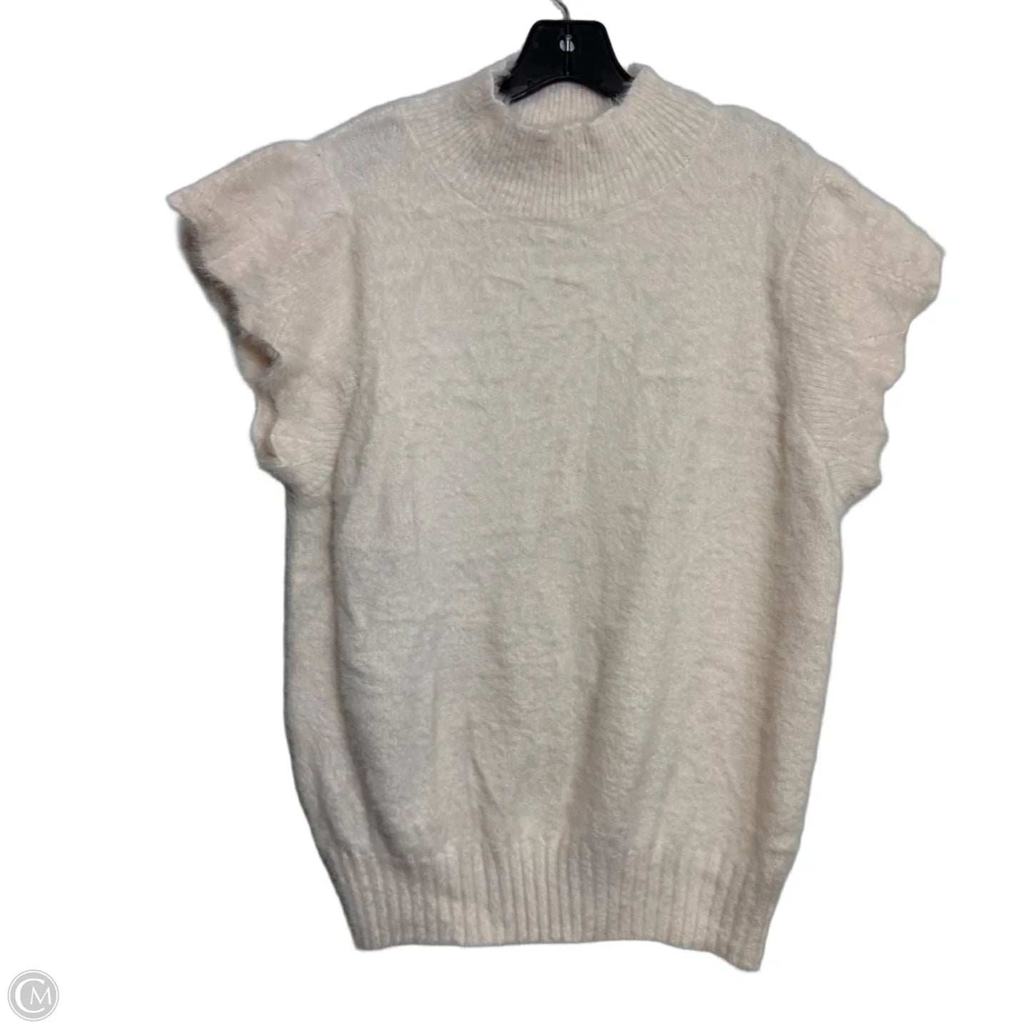 Sweater Short Sleeve By Oddi In White, Size: 1x
