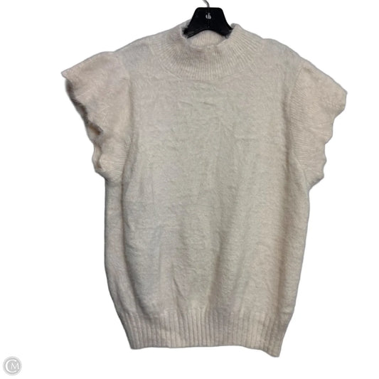 Sweater Short Sleeve By Oddi In White, Size: 1x