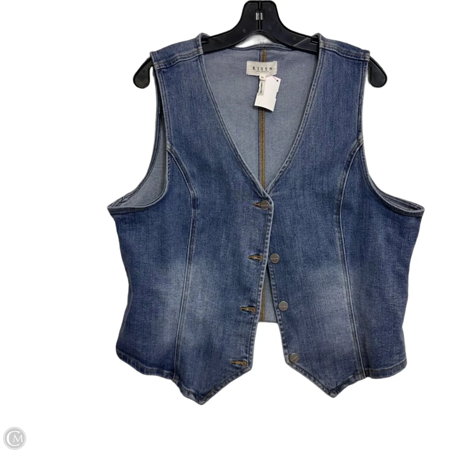 Vest Other By Risen In Blue Denim, Size: 2x