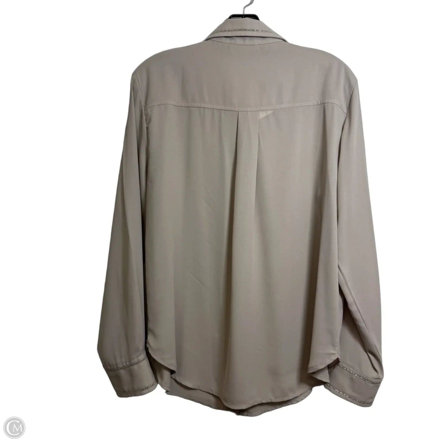 Top Long Sleeve By Calvin Klein In Grey, Size: L