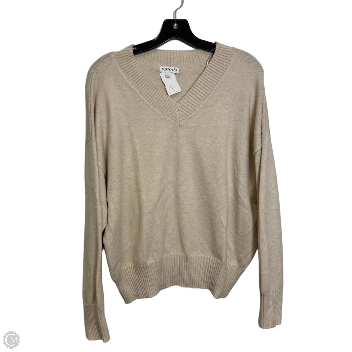 Sweater By Vigoss In Tan, Size: L