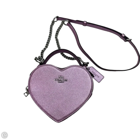 Heart Crossbody Handbag Designer By Coach, Size: small