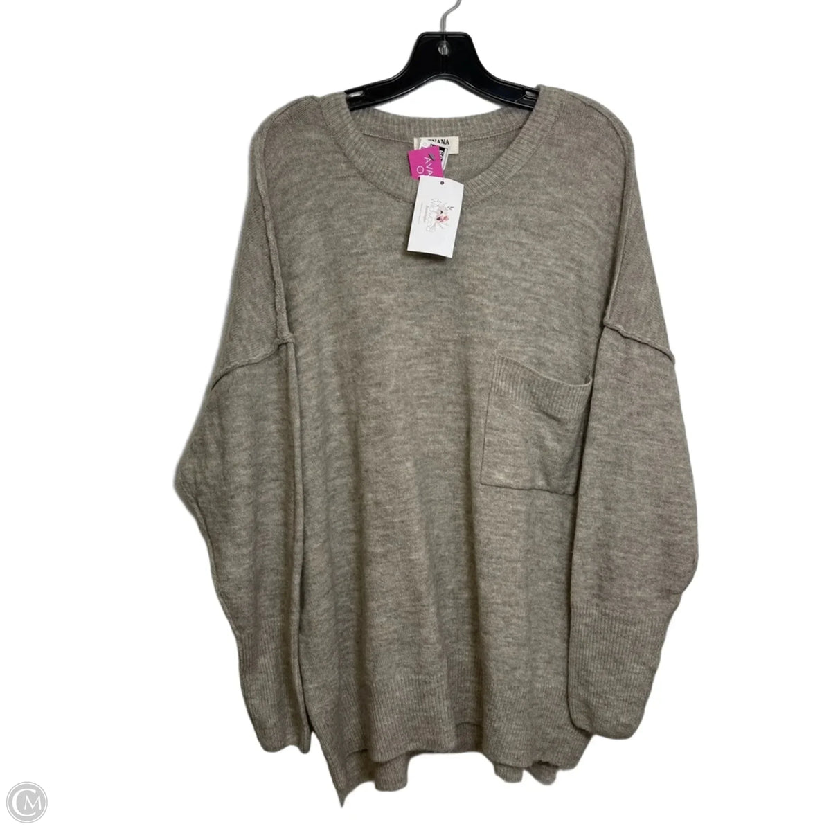 Sweater By Zenana In Grey, Size: S