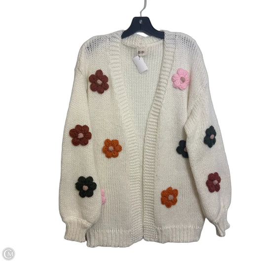 Cardigan By Bibi In Floral Print, Size: L