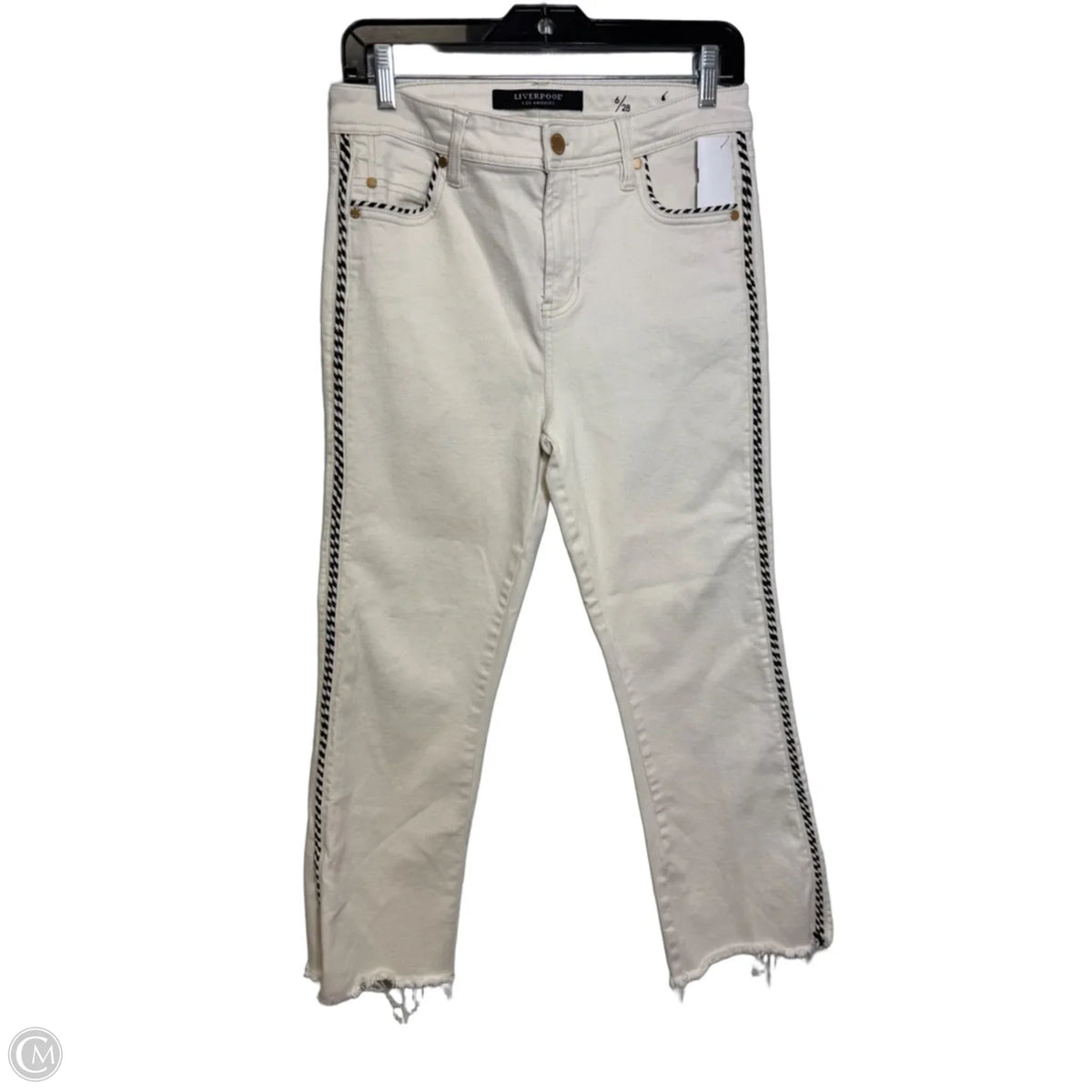 Jeans Straight By Liverpool In White, Size: 6