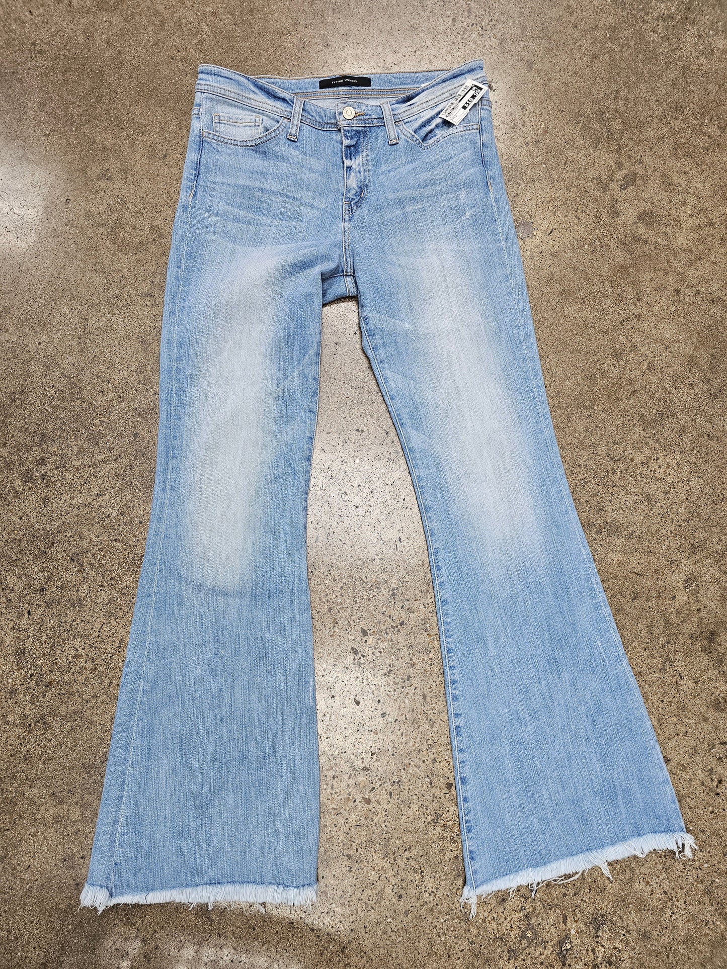 Jeans Flared By Flying Monkey In Blue Denim, Size:6