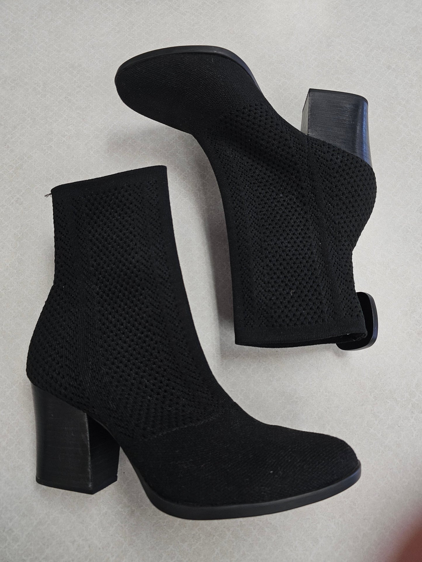 Boots Ankle Heels By Born In Black, Size:7.5