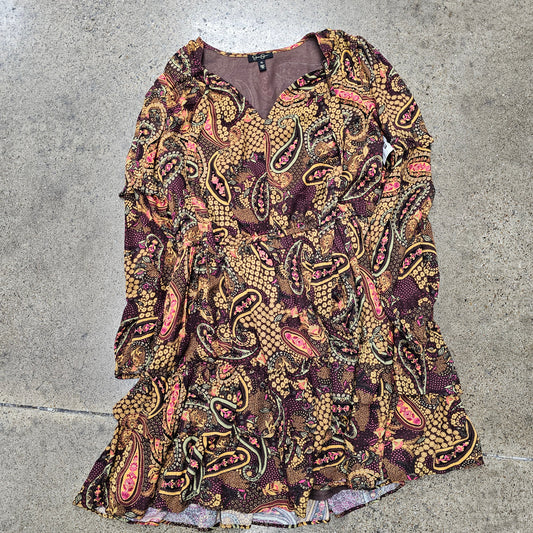 Dress Casual Short By Jessica Simpson In Paisley Print, Size:Xl