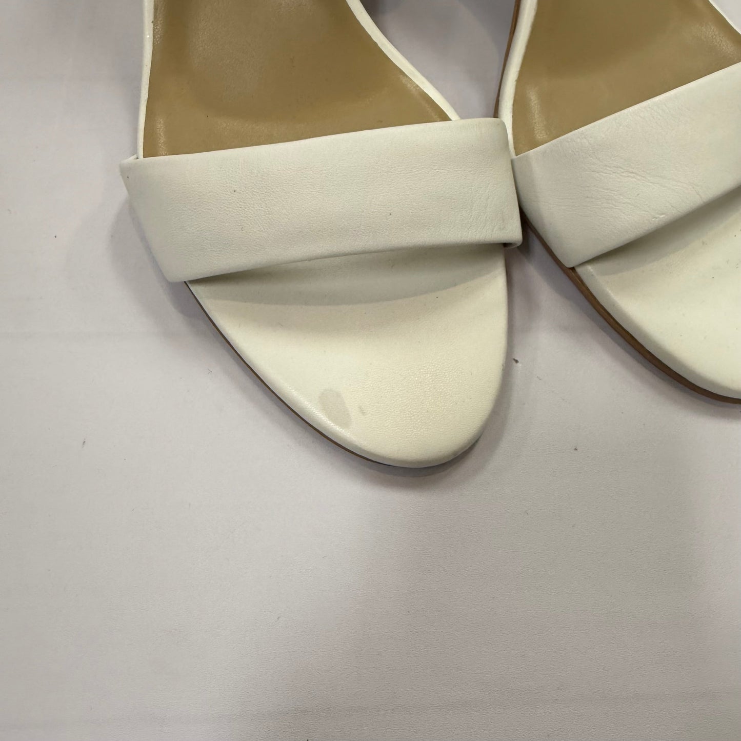 Sandals Heels Block By Naturalizer In White, Size: 12