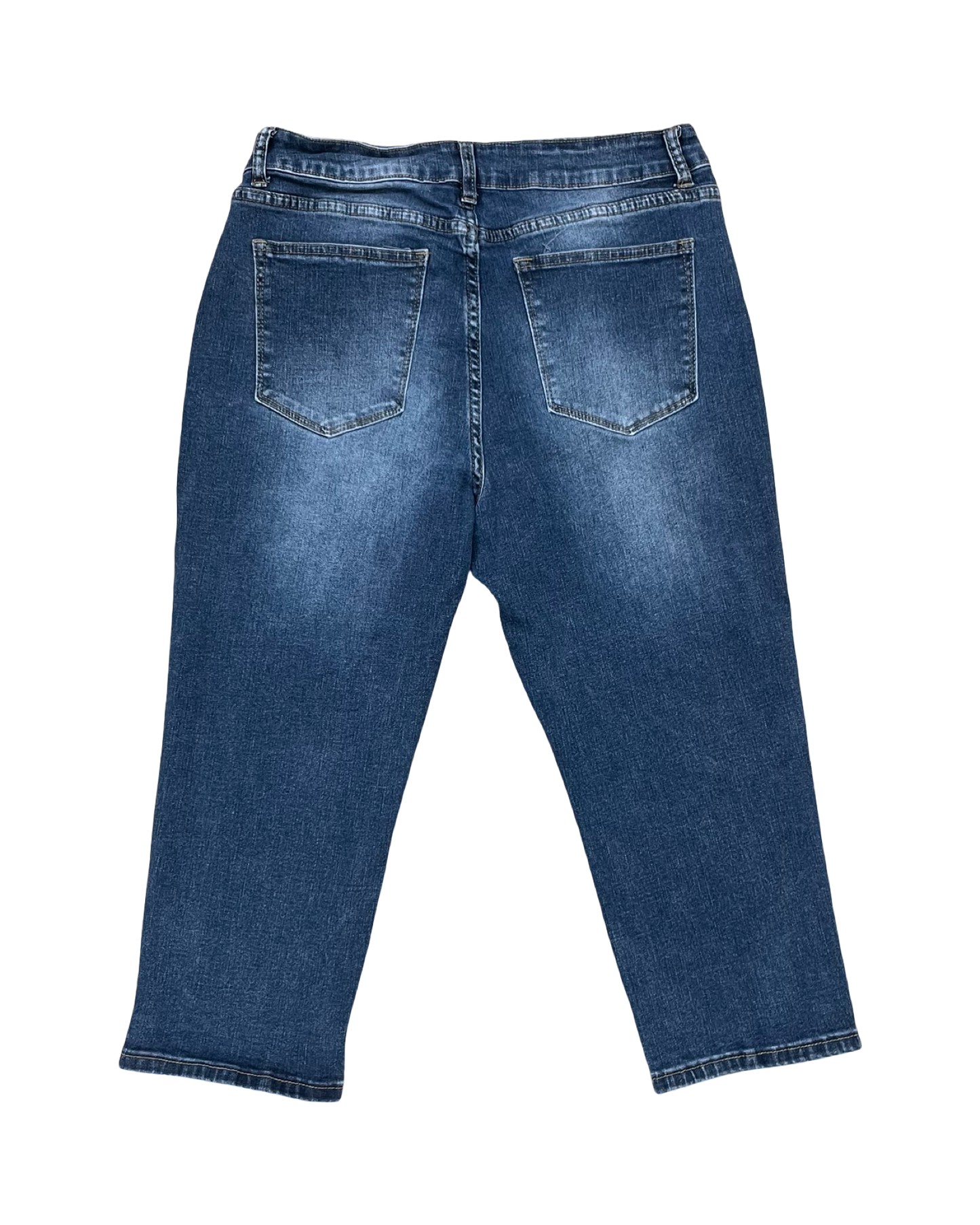 Jeans Cropped By Clothes Mentor In Blue Denim, Size:12