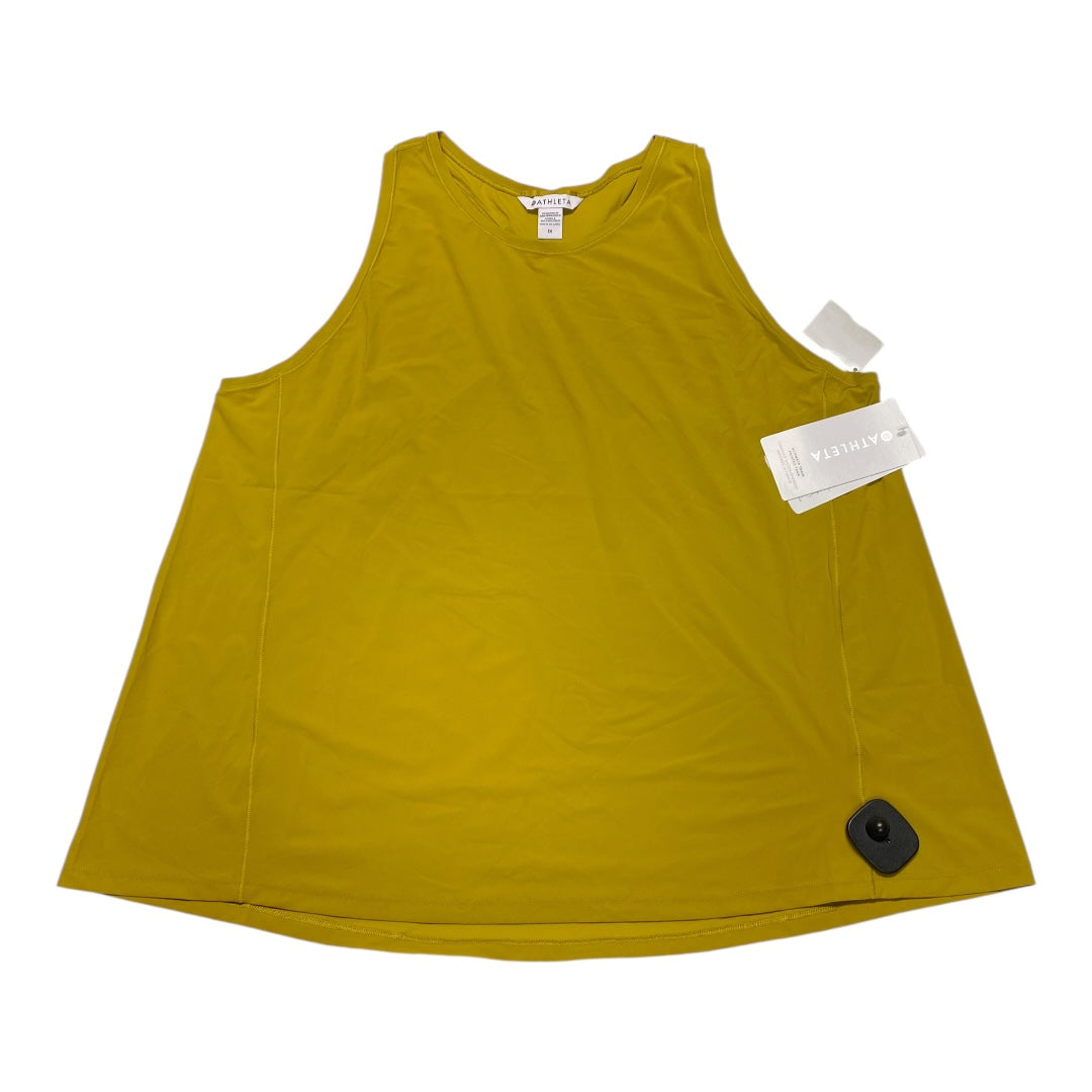 Athletic Tank Top By Athleta In Gold, Size:1X