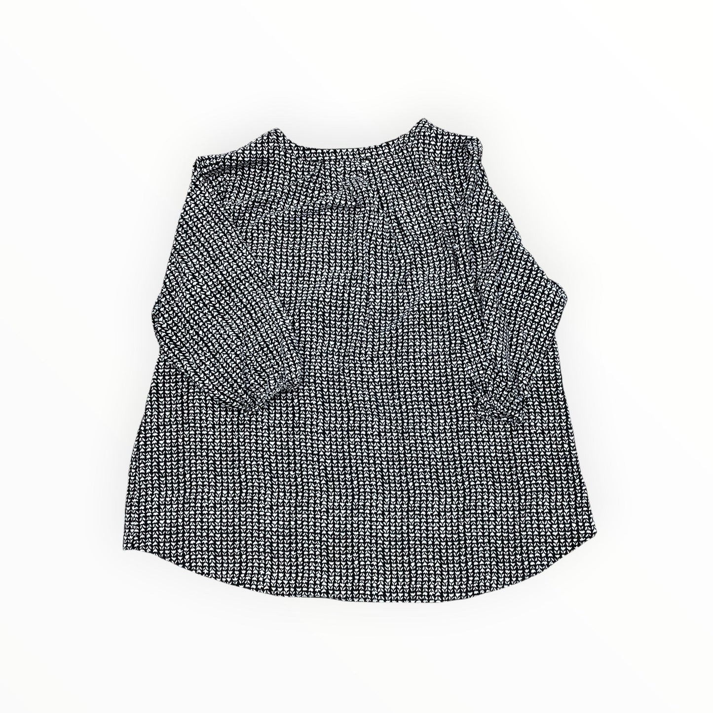 Top Ss By Tahari In Black & White, Size:1X