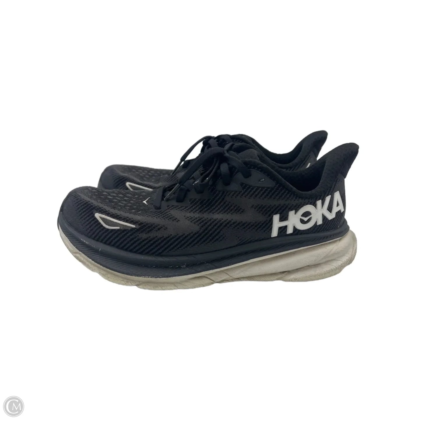 Shoes Designer By Hoka In Black & White, Size: 8.5