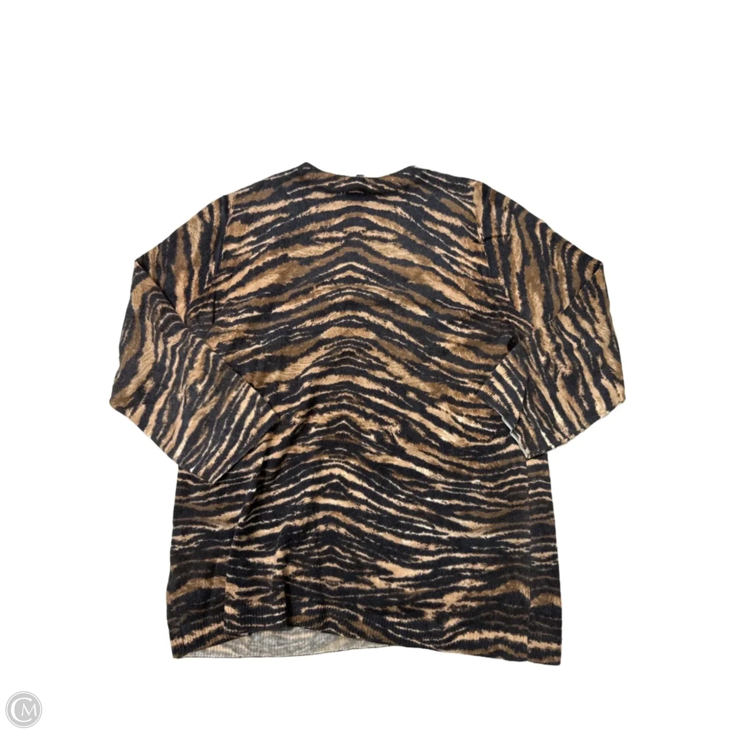 Sweater Cashmere By Talbots In Animal Print, Size: Xl