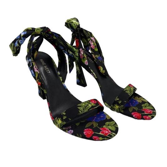 New! Shoes Heels Stiletto By Nine West In Floral Print, Size: 11