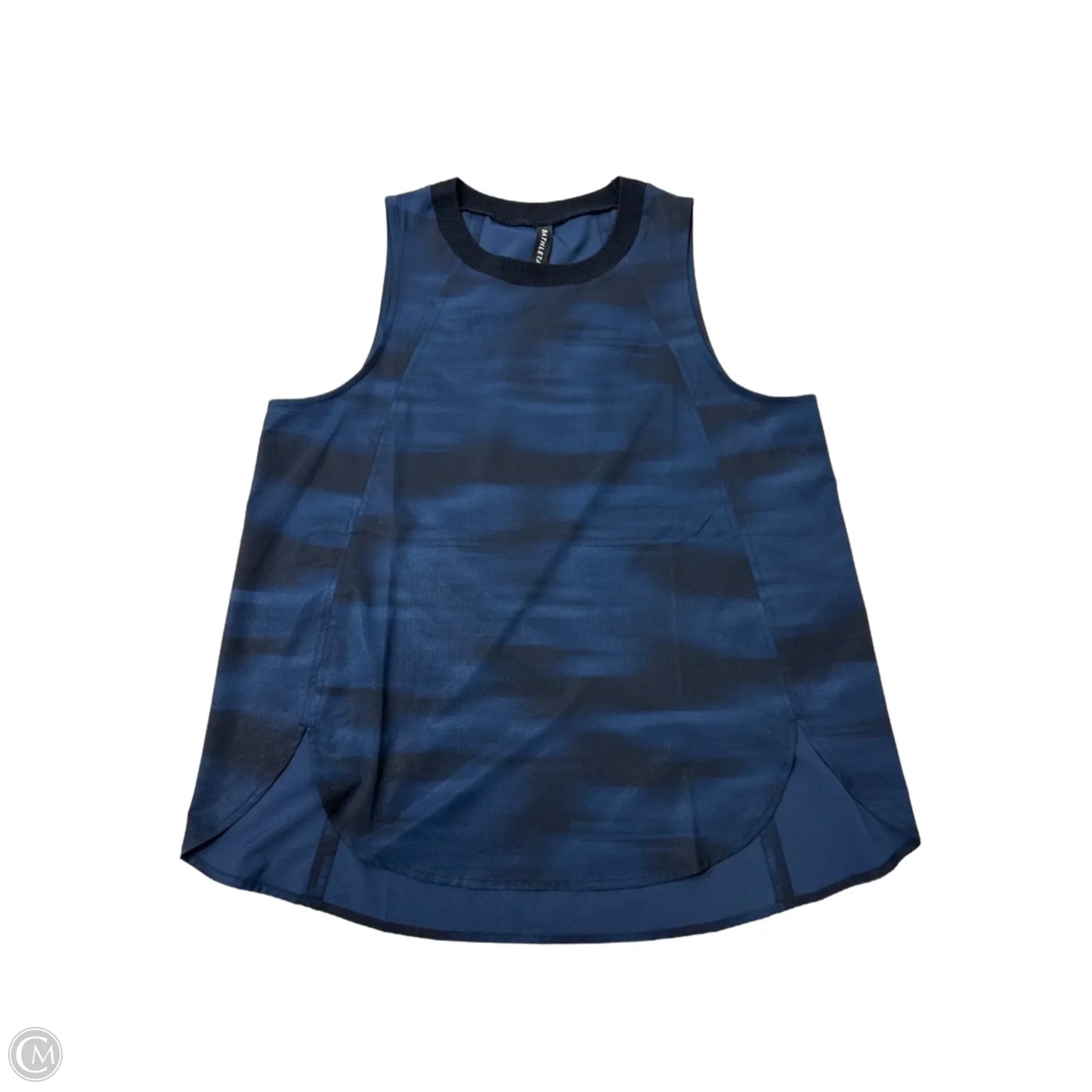 Athletic Tank Top By Athleta In Black & Blue, Size: L