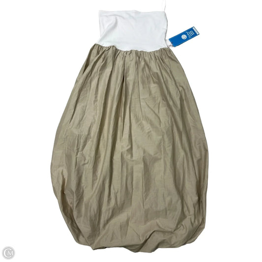 Dress Casual Maxi By Zara In Tan & White, Size: L