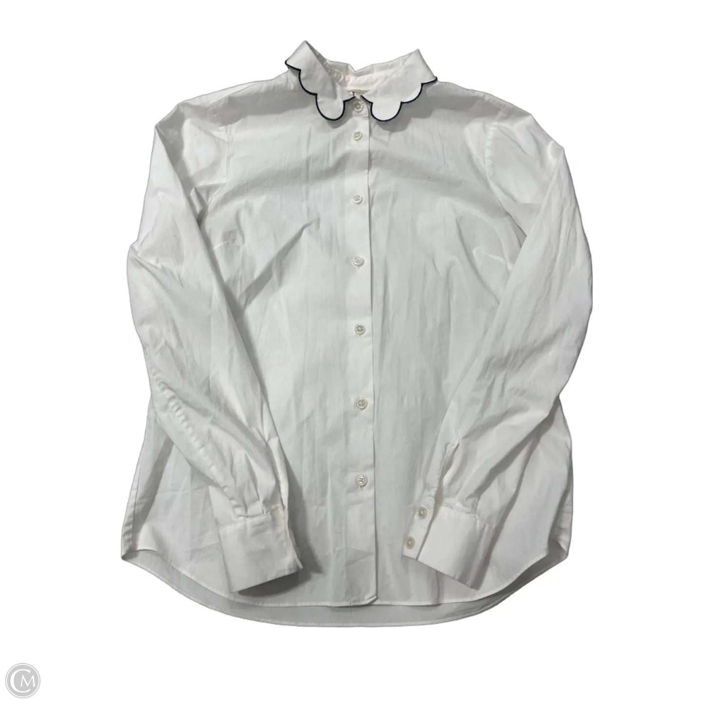 Top Long Sleeve Designer By Kate Spade In White, Size: Xs