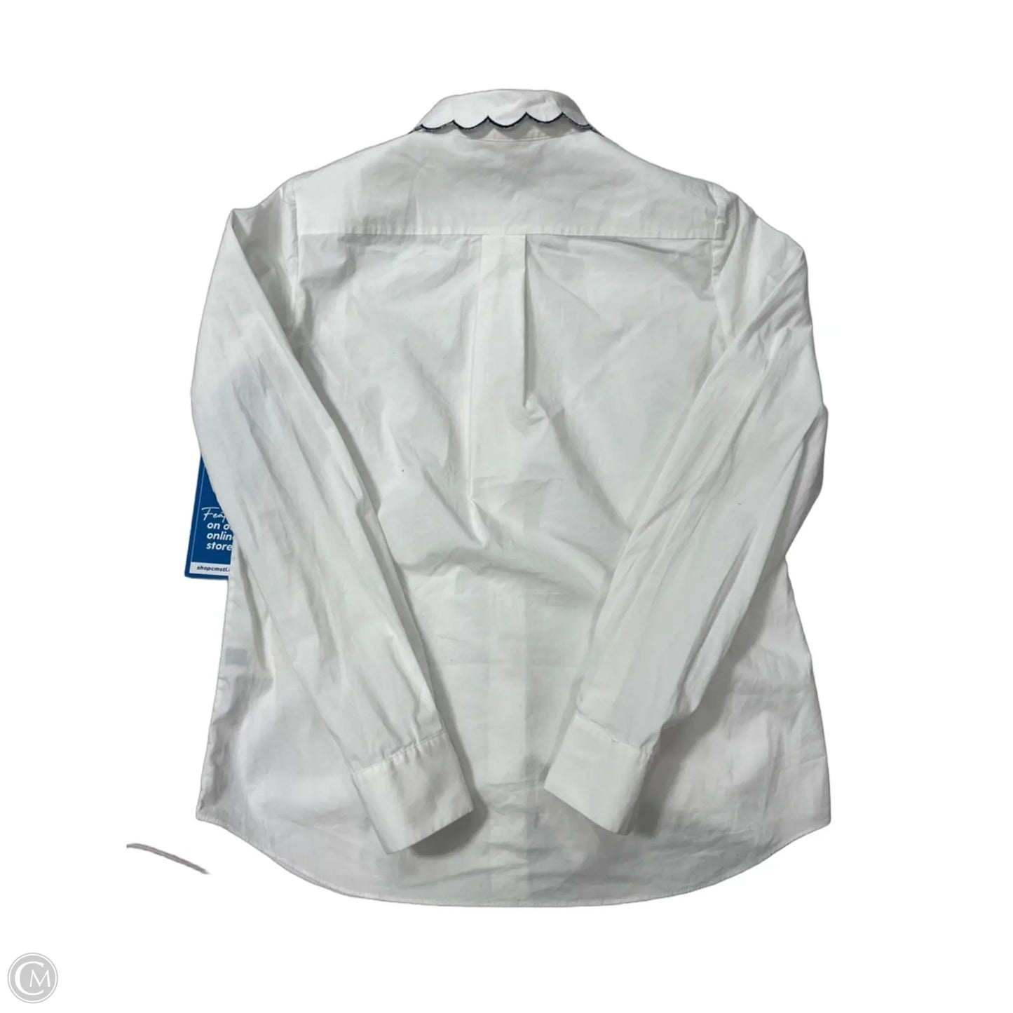 Top Long Sleeve Designer By Kate Spade In White, Size: Xs