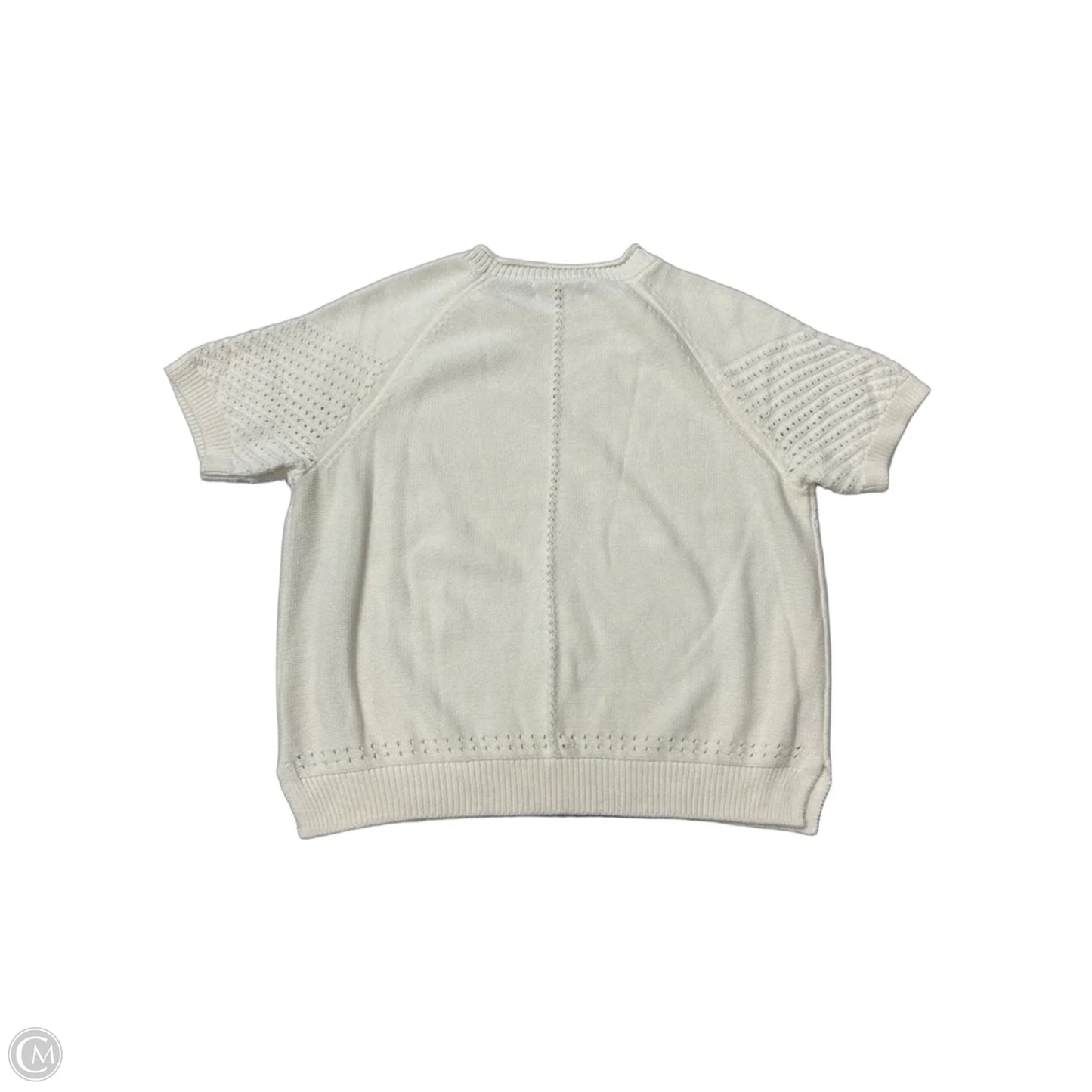 Sweater Short Sleeve By Treasure And Bond In Cream, Size: L