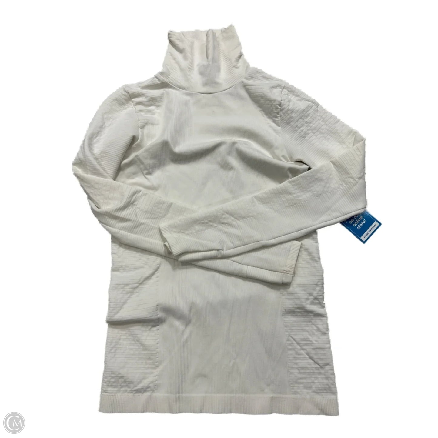 Athletic Top Long Sleeve Collar By Athleta In White, Size: Xs