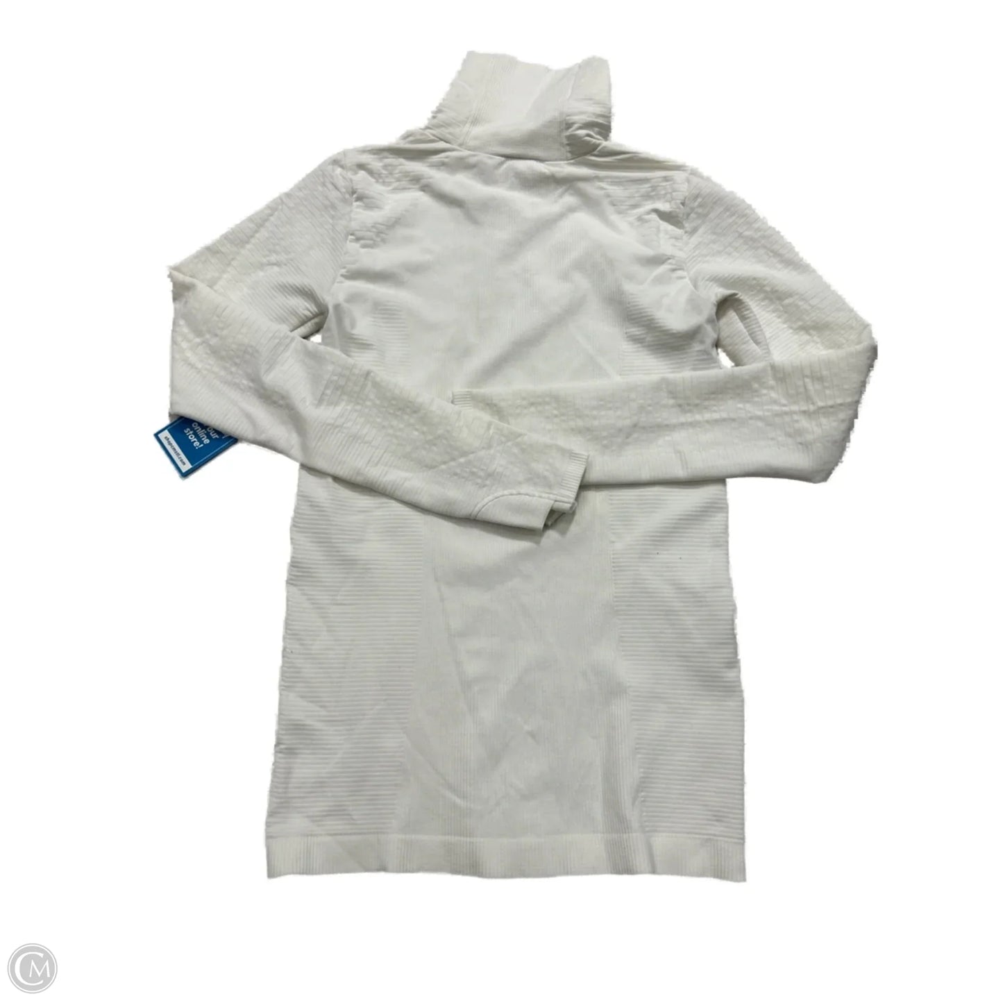 Athletic Top Long Sleeve Collar By Athleta In White, Size: Xs